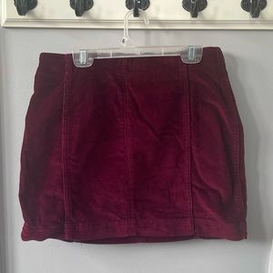 maroon skirt